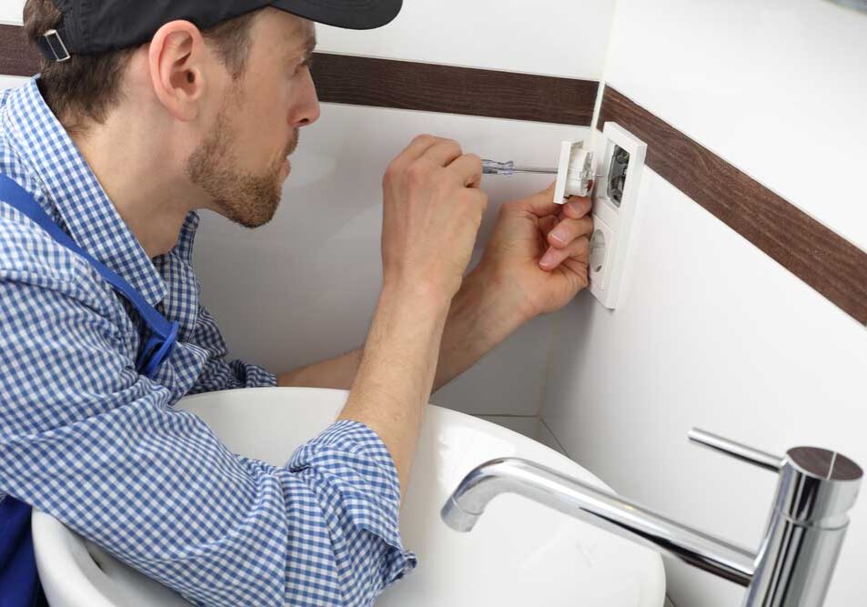 electrical upgrade with a technician